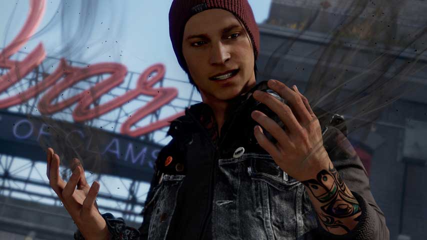 Image for inFamous: Second Son - Delsin Rowe, escape the rooftop, get to the Longhouse