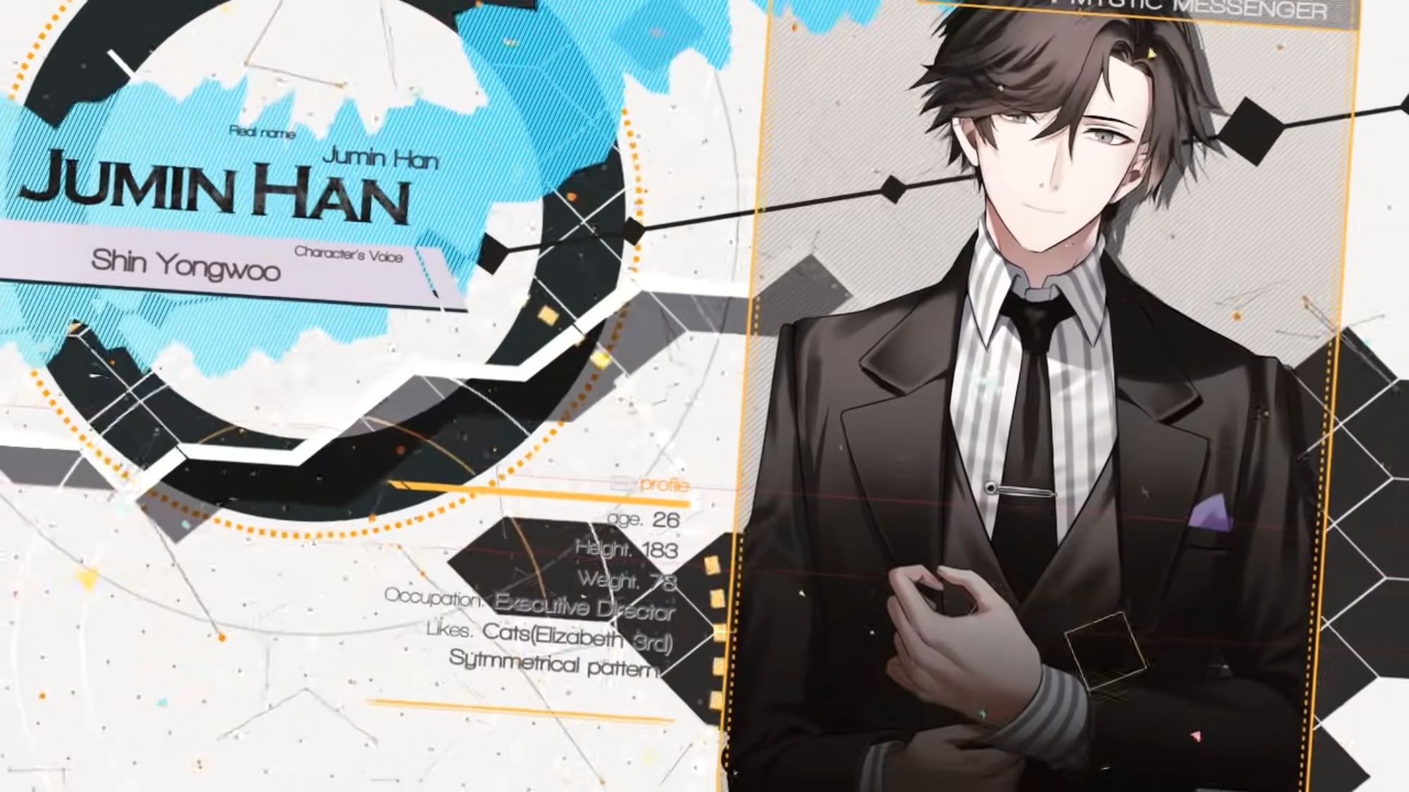 Image for Mystic Messenger Jumin route chat times schedule - Days 5, 6, 7, 8, 9, 10 and 11 (Deep mode)