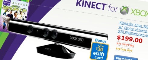 Image for Walmart lists $200 Kinect bundle