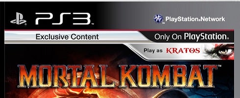 Image for Mortal Kombat PS3 box art appears, complete with Kratos