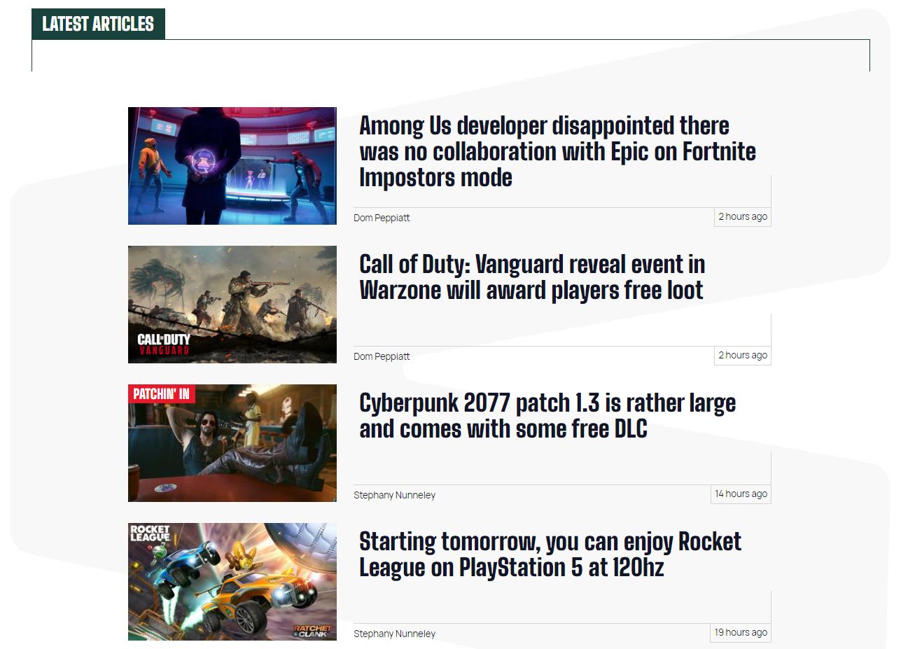 Hello  You are currently reading an article on the new look VG247  Welcome  - 95
