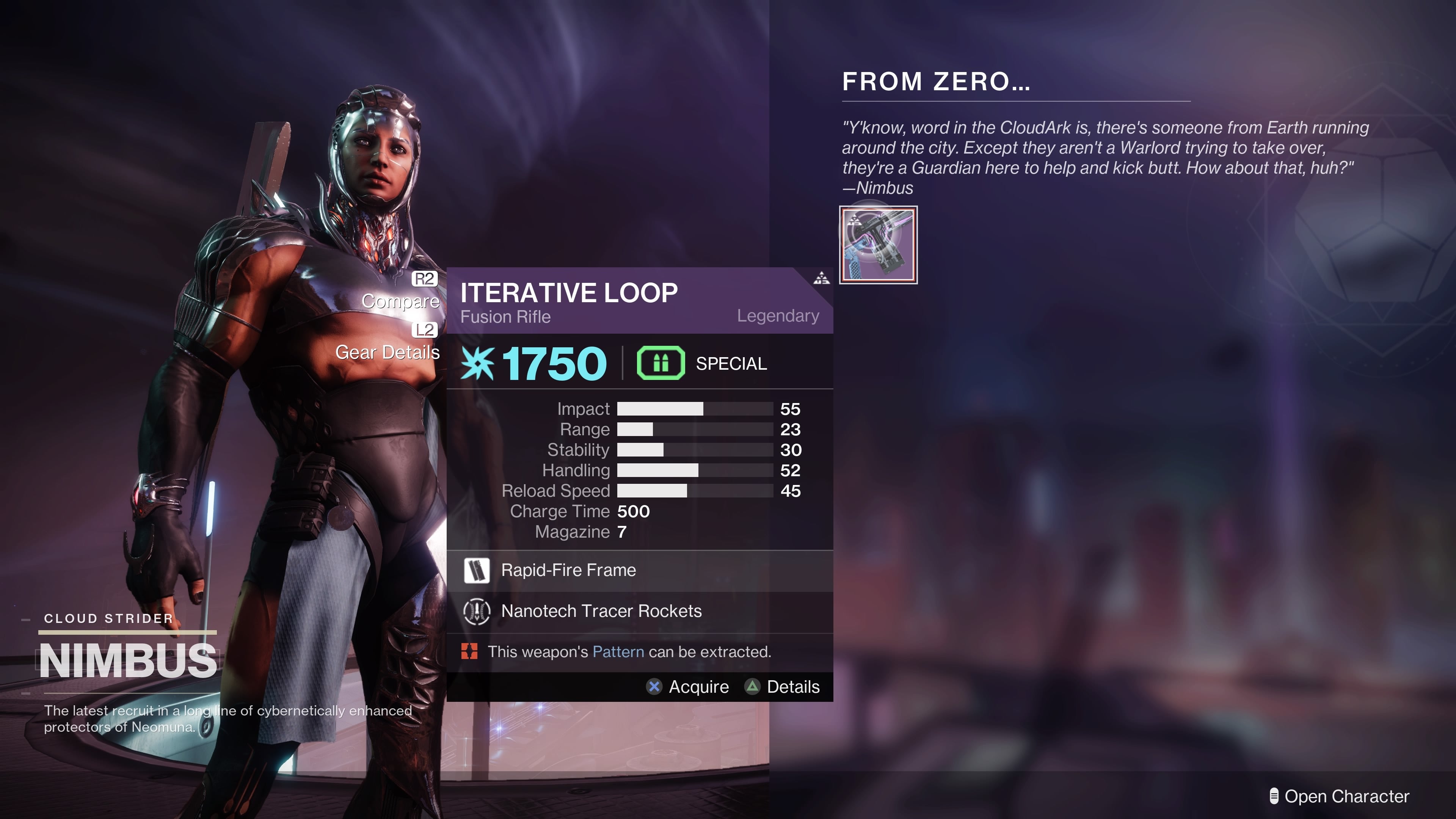 From the Zero quest reward in Destiny 2: Lightfall