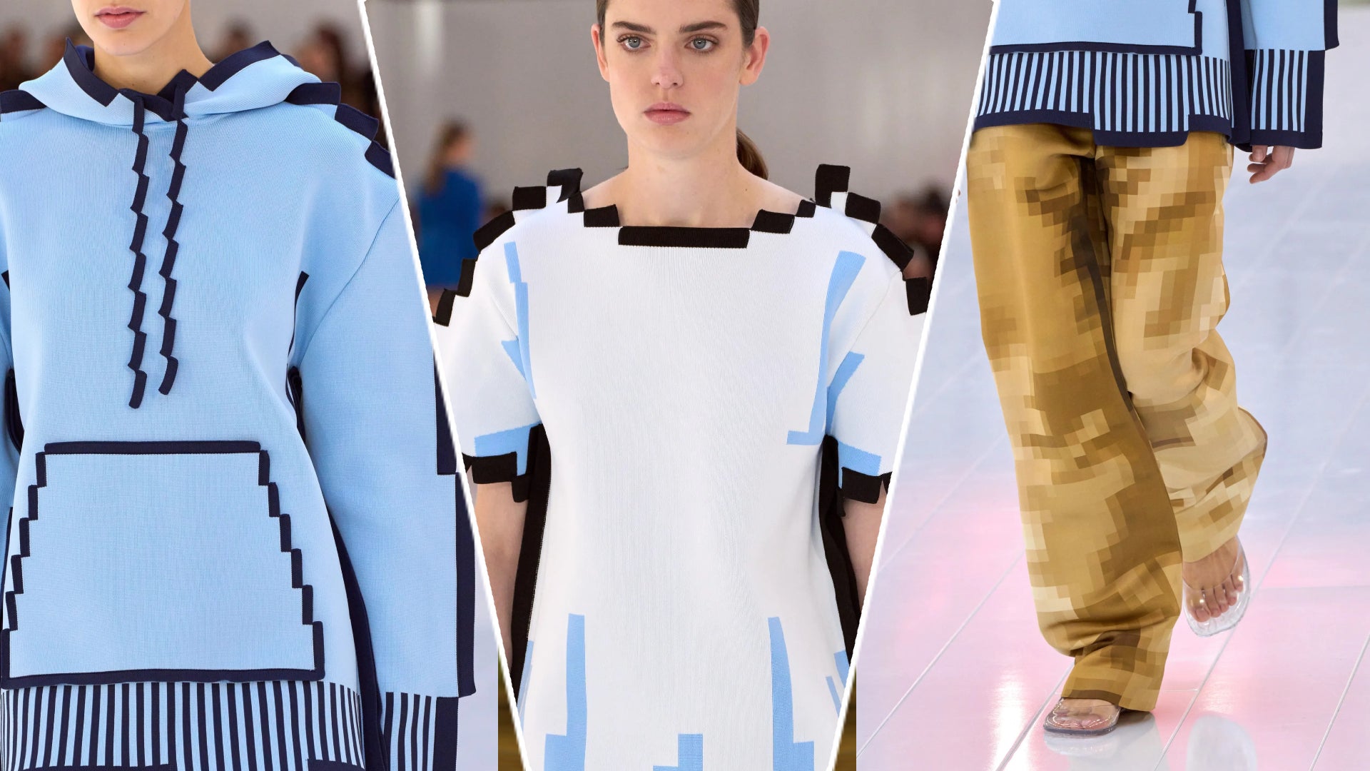 Loewe Pixelated clothing with their Spring 2023 collection