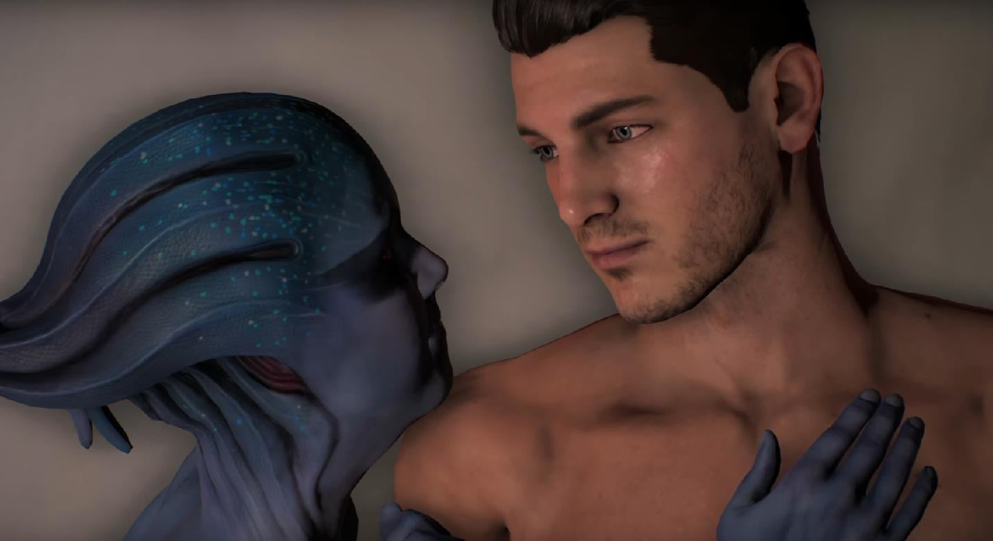 Image for Mass Effect: Andromeda romance scenes - watch Scott and Sara Ryder explore new frontiers