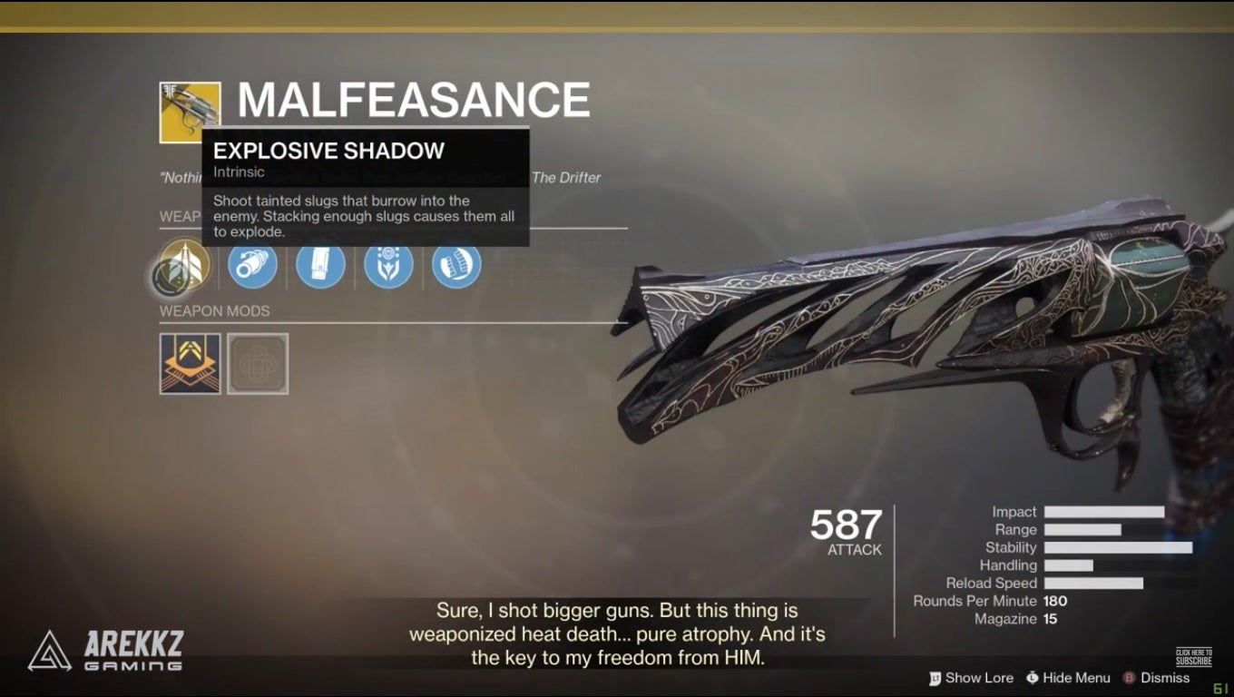 Destiny 2 Forsaken How to get Malfeasance Exotic Hand Cannon VG247