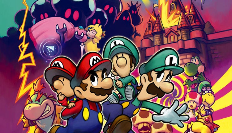 Mario and Luigi are accompanies by their baby counterparts in Partners in Time.