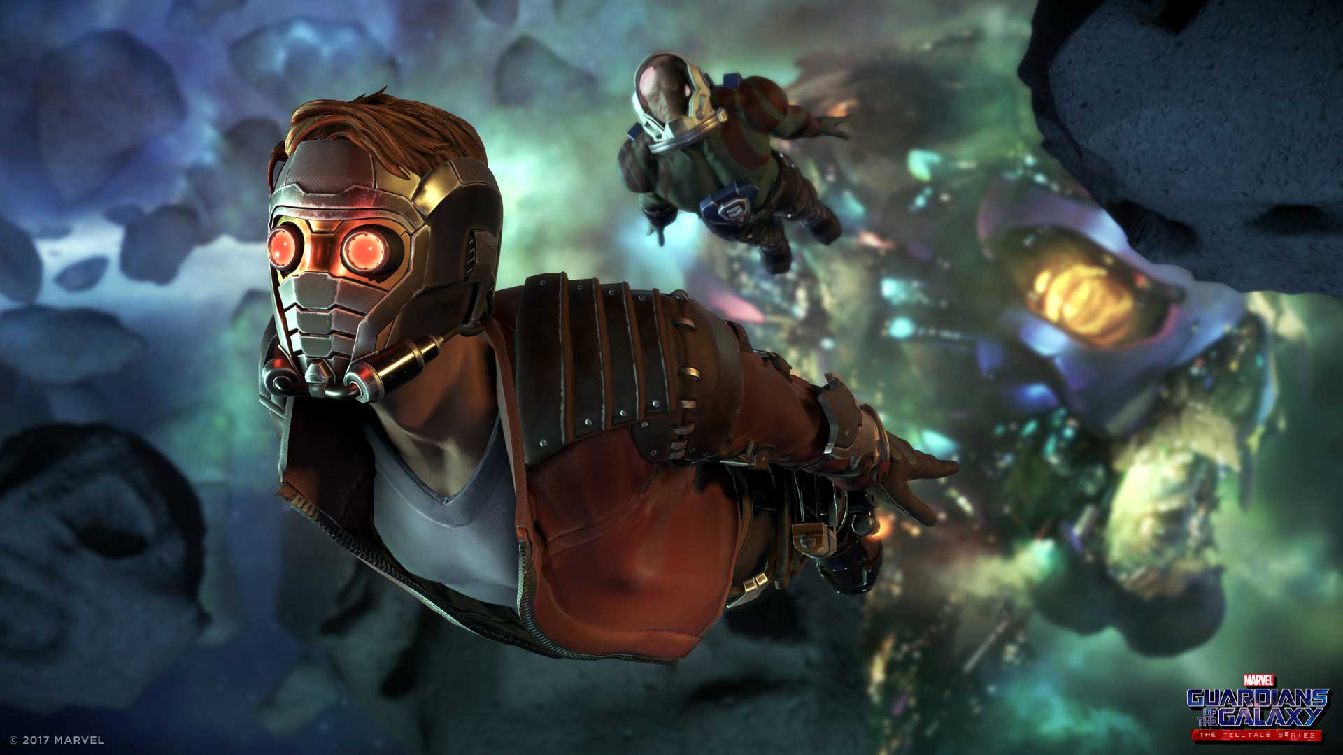Marvel�s Guardians of the Galaxy has you play as StarLord Marvel�s Guardians of the Galaxy has you play as StarLord