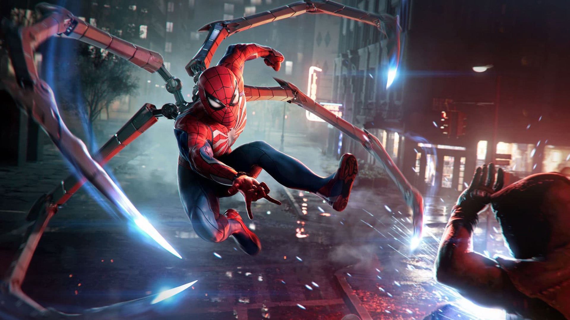 Spider-Man seen wearing the Iron Spider suit in Spider-Man 2