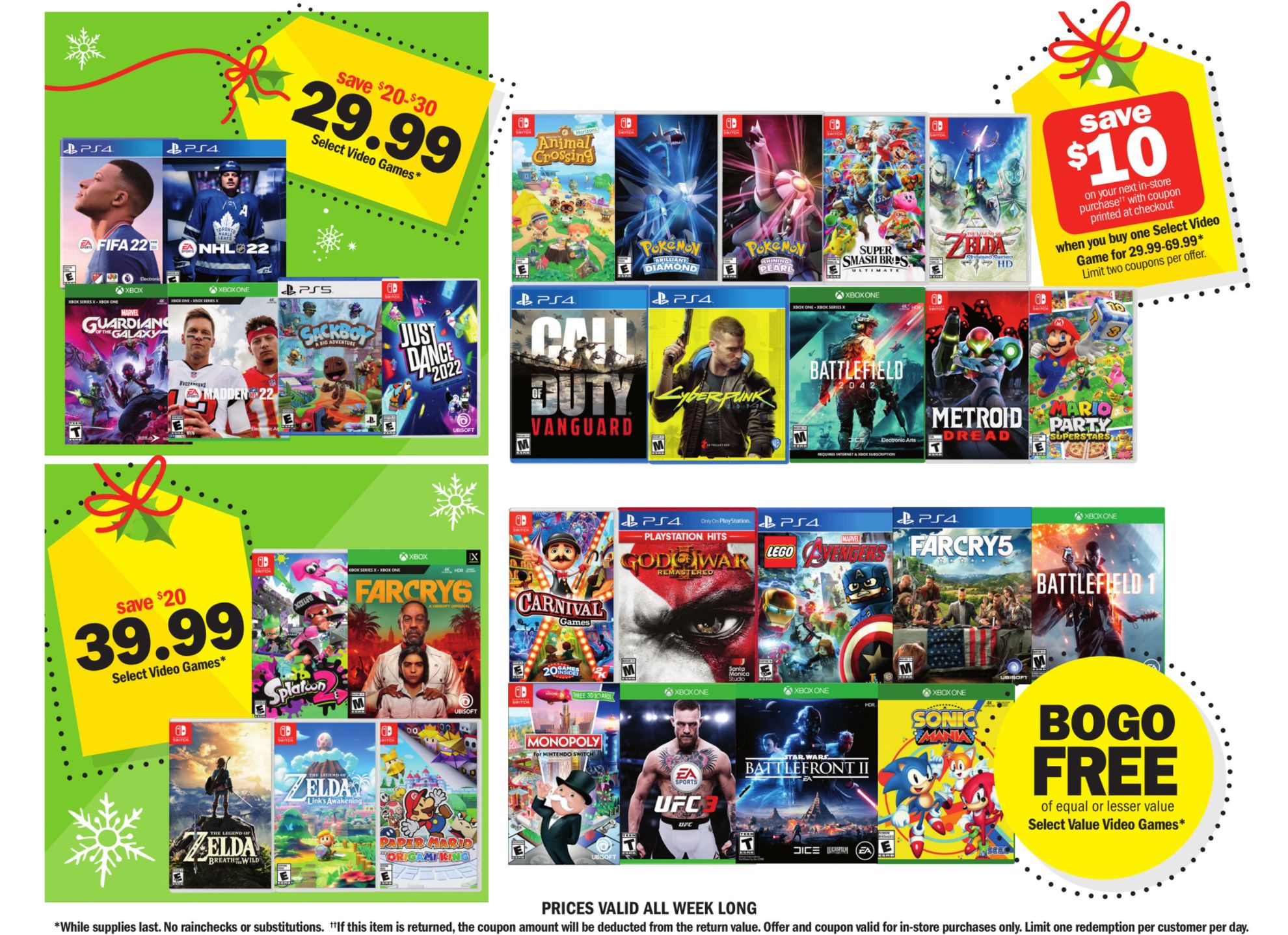 Image for Meijer Black Friday 2021 deals include buy one get free games