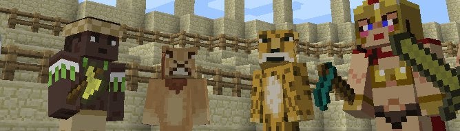 Image for Minecraft Xbox 360 Battle & Beasts Skin Pack has all sorts of zany options 