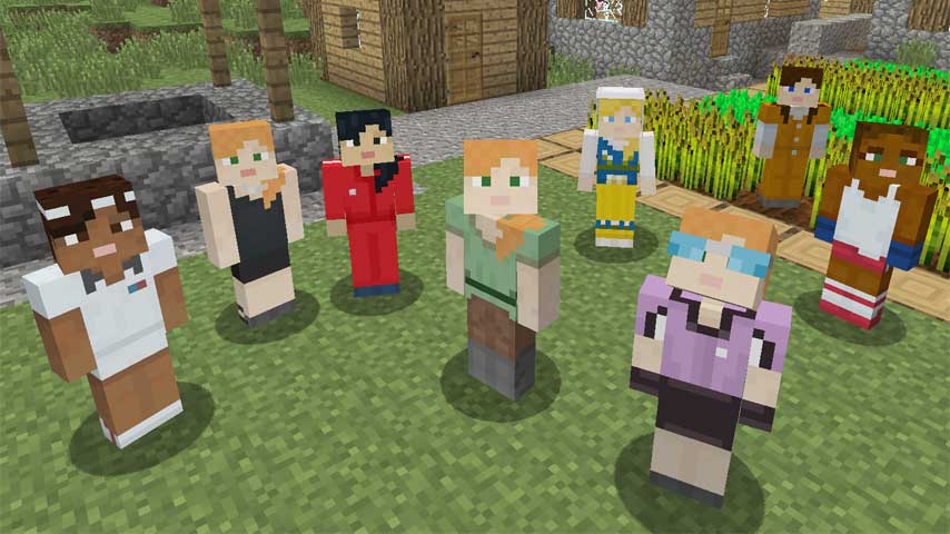Image for Minecraft console builds get free female avatar skin