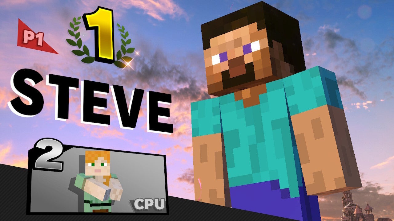 Image for Nintendo tells Super Smash Bros. Ultimate's Minecraft Steve to put his meat away in public