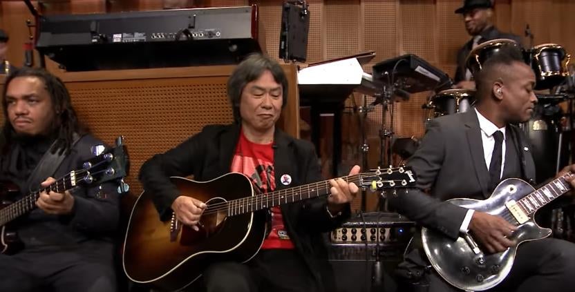 Image for Watch Shigeru Miyamoto and The Roots perform the Super Mario Bros. theme