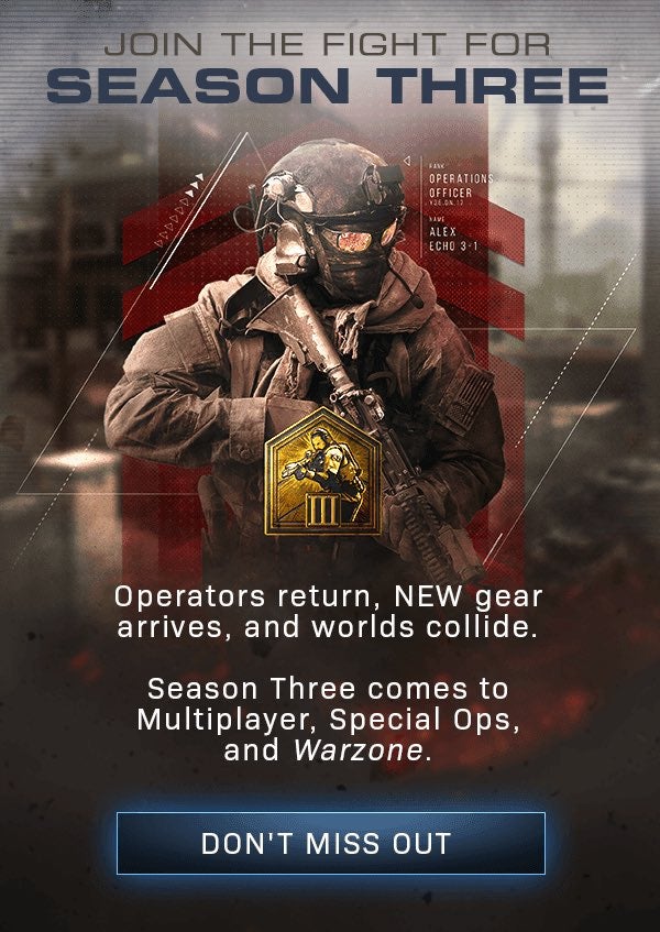 Call of Duty  Warzone and Modern Warfare double XP extended  Season 3 promo email leaks - 10