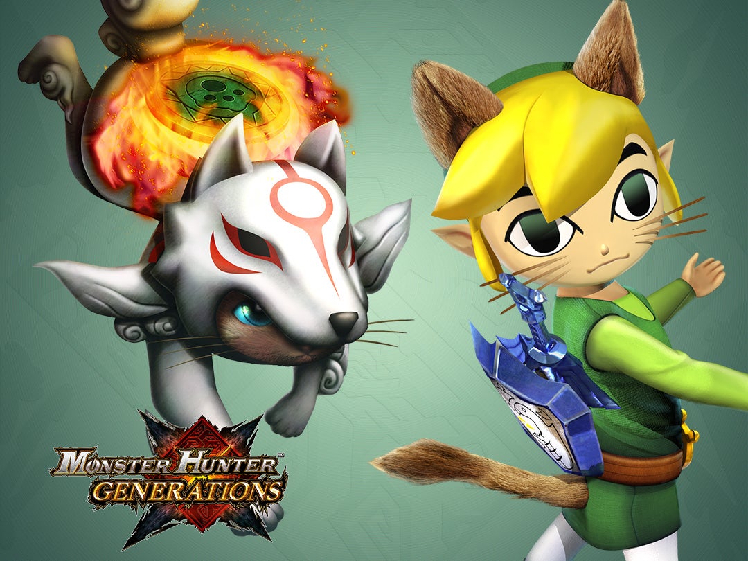 Image for First free Monster Hunter Generations DLC drops today with Link and Okami-centric items