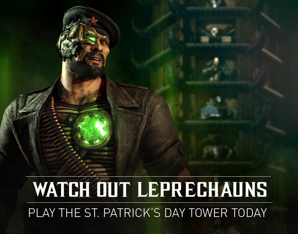Image for Mortal Kombat X challenge tower celebrates St Patrick's Day