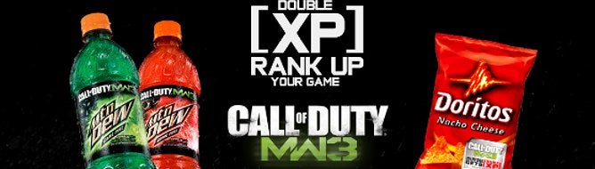 Image for Buy Mnt Dew and Doritios, get double XP in Modern Warfare 3