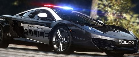 Image for NFS: Hot Pursuit cops trailer is full of red and blue lights