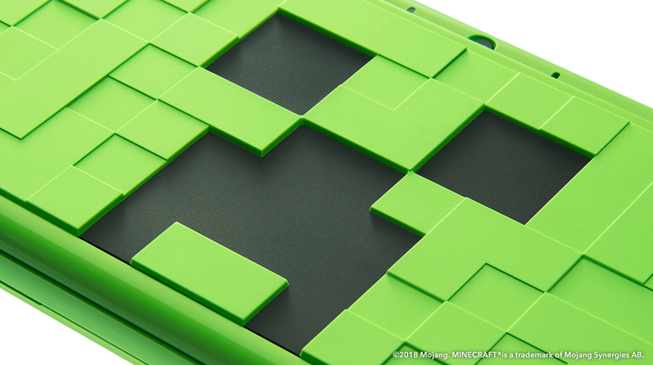 Image for Nintendo has unveiled a Minecraft-inspired 2DS XL with the Creeper Edition