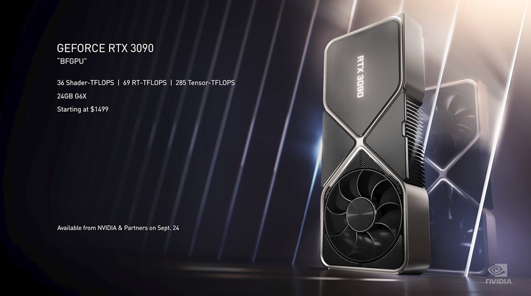 Image for Nvidia reveals the 3000 series graphics cards: 3070, 3080 and 3090, doubling last generation's performance