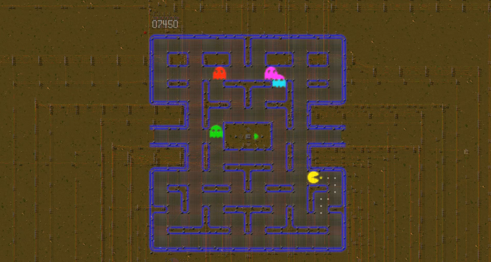 Image for Someone’s built a fully working Pac-Man machine in Factorio