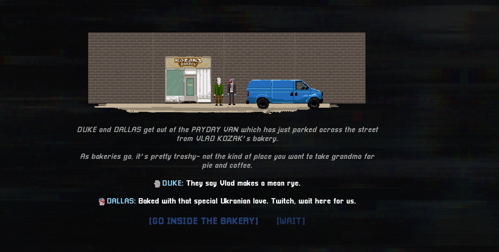 Image for Payday 2: The Text Adventure is a free browser game that gives you DLC if you beat it