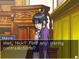 Maya asks Nick if there are any contradictions in Phoenix Wright: Ace Attorney.