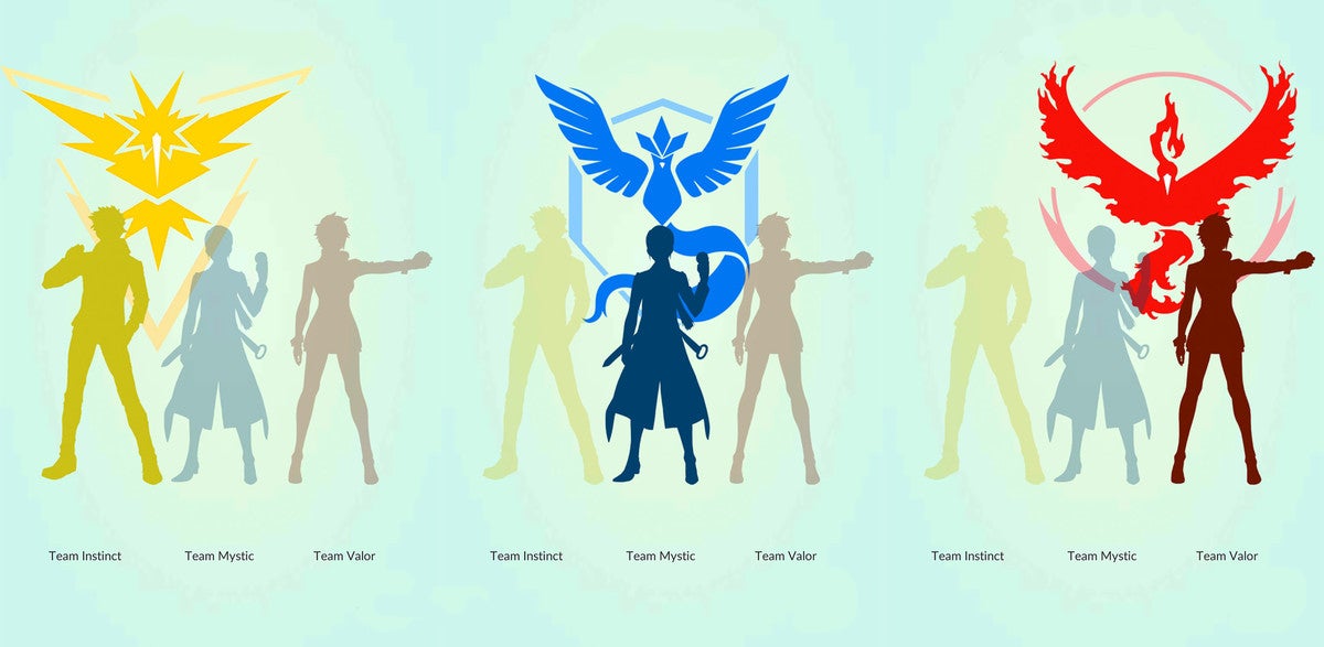 Pokemon Go Team Symbol Fashion Ring Mystic Valor and Instinct