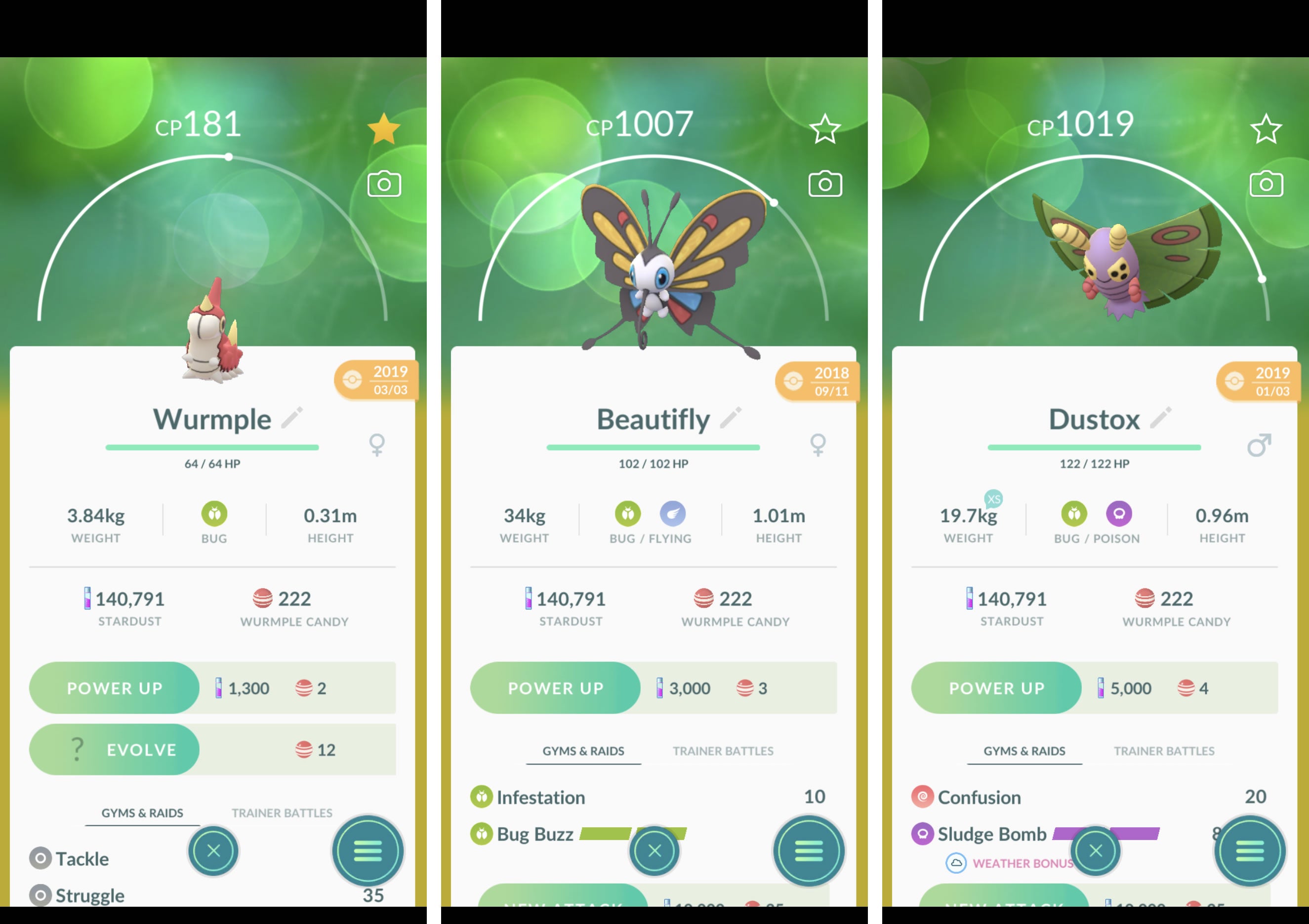 Image for Pokemon Go Wurmple Evolution: How to evolve Wurmple into Silcoon, Cascoon, Beautifly and Dustox