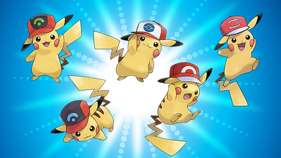 Image for Get Pikachu wearing five of Ash’s Hats in Pokemon Ultra Sun and Ultra Moon