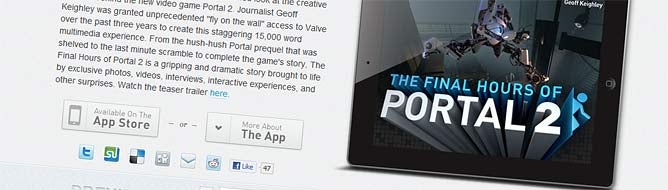 Image for Keighley launches premium Portal 2 iPad feature