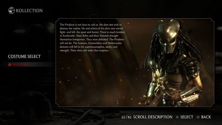 predator mortal kombat x ps4