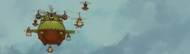 Image for Professor Layton and the Azran Legacies screens show a chase involving airships