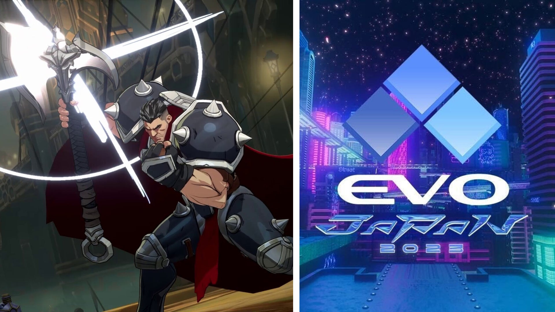 Custom header with Darius from Project L sharing header image with Evo Japan 2023 image