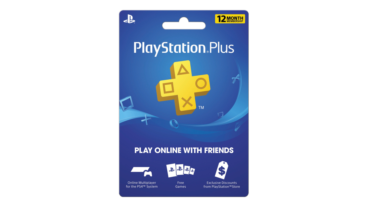 sony playstation plus 12 month subscription card