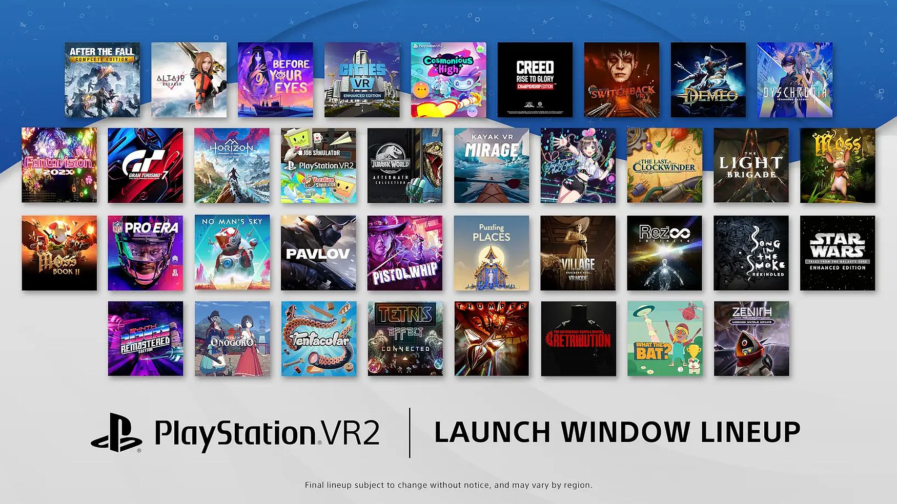 Image for 13 additional games coming to PlayStation VR2 within launch window