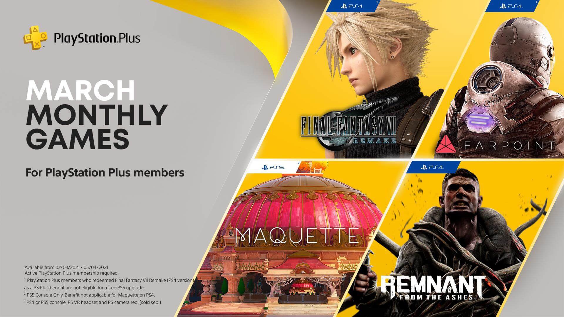 Image for Final Fantasy 7 Remake, Maquette free for PS Plus in March [UPDATE]