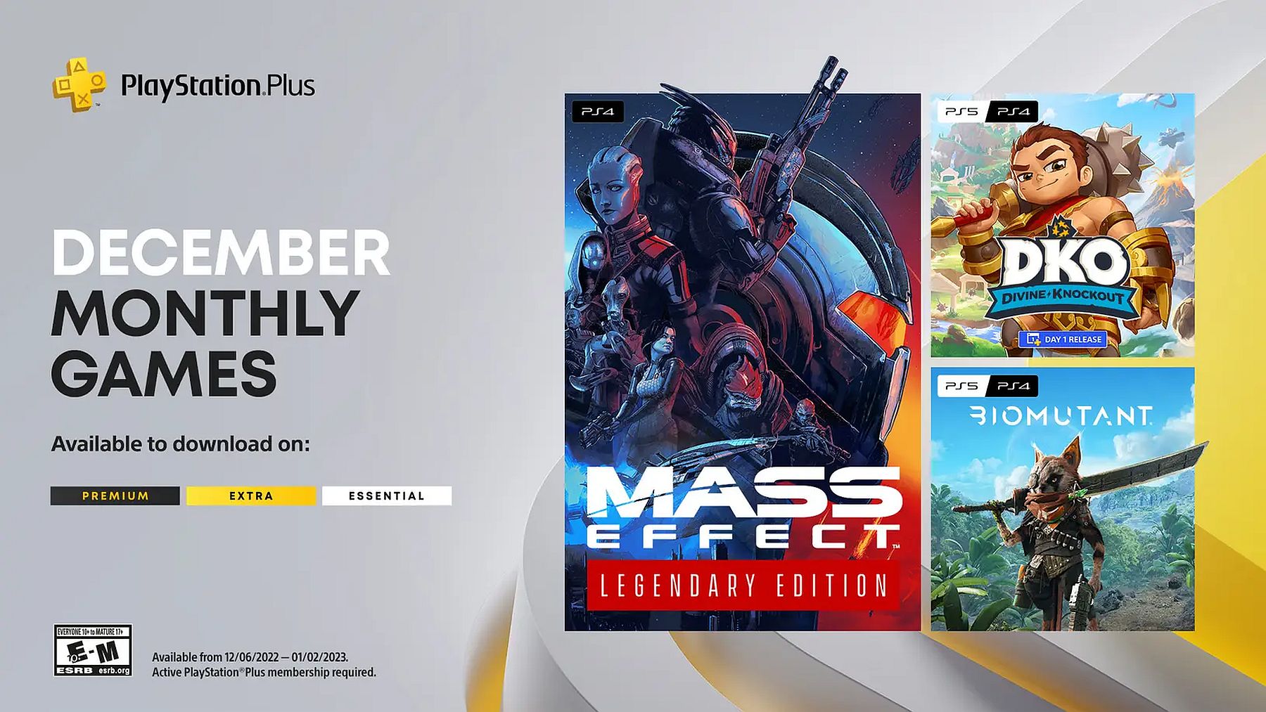 Mass Effect Legendary Edition, Biomutant as PlayStation Plus games for December |