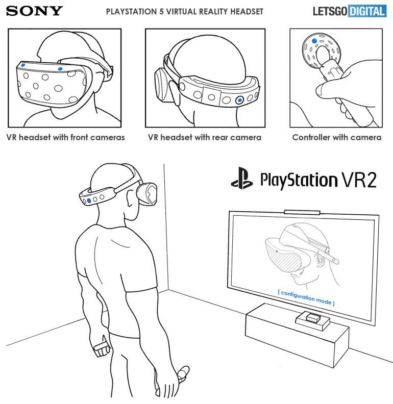 Image for Sony patent shows a PSVR which supports Bluetooth and transparent view