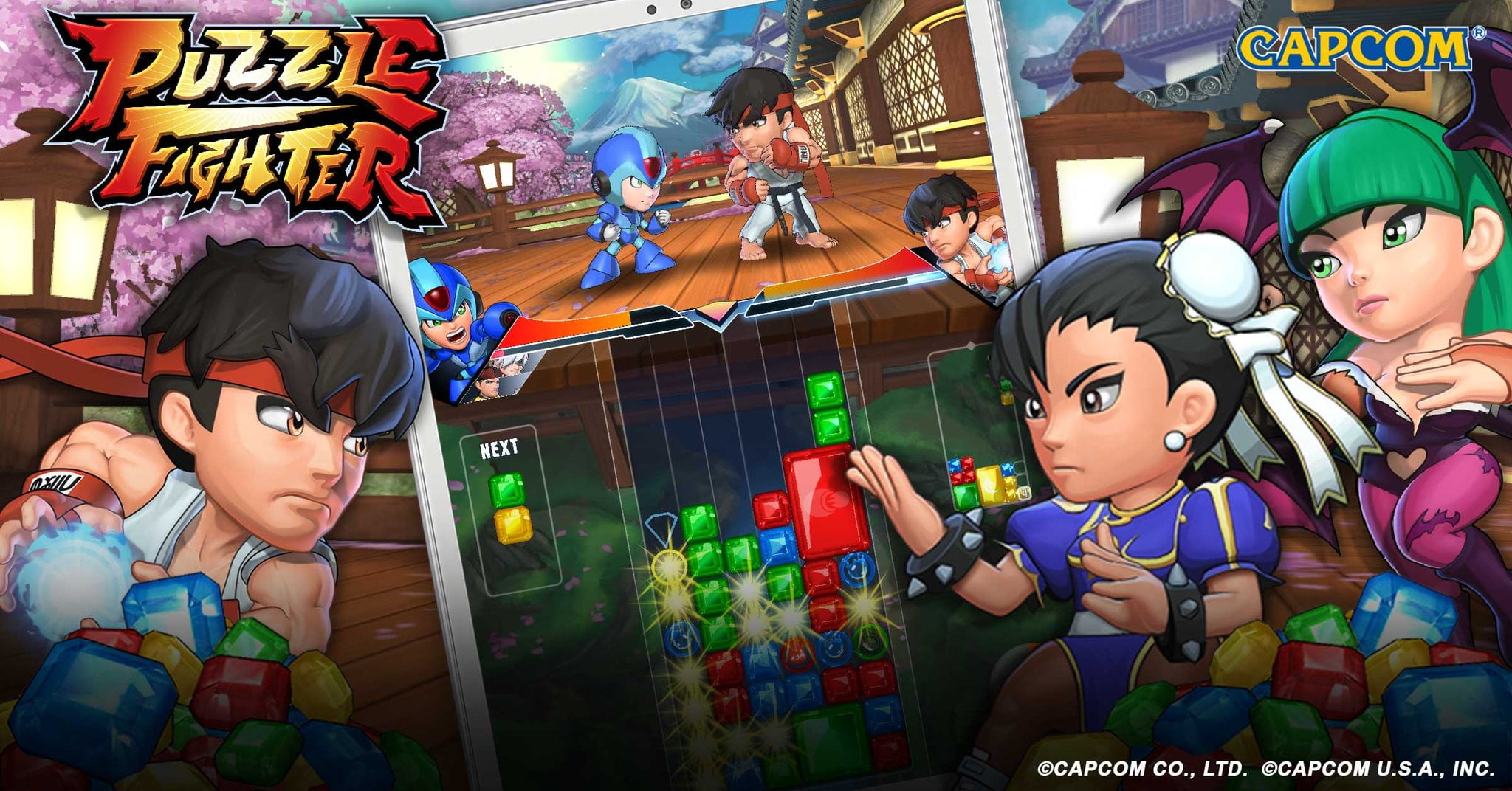 puzzle street fighter mobile