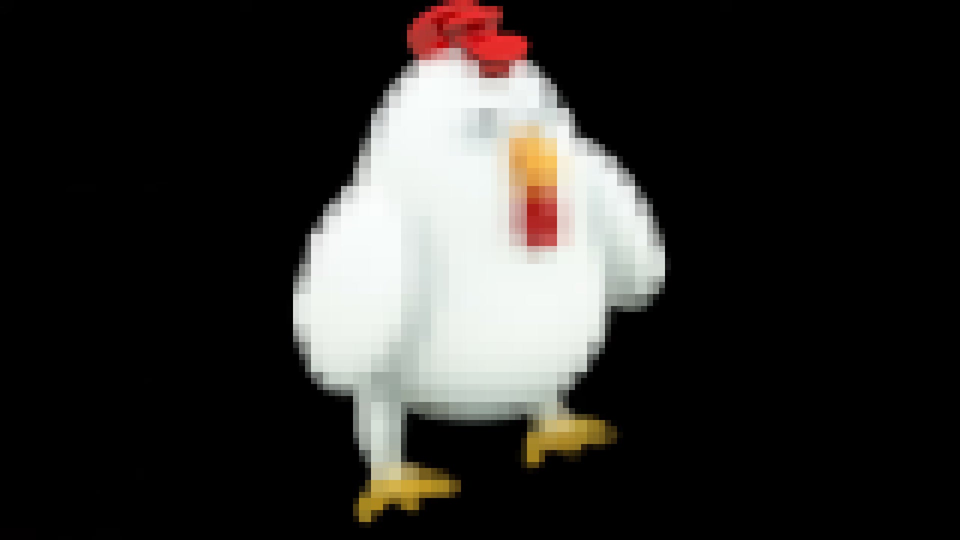 Pixelated chicken Rainbow Six meme
