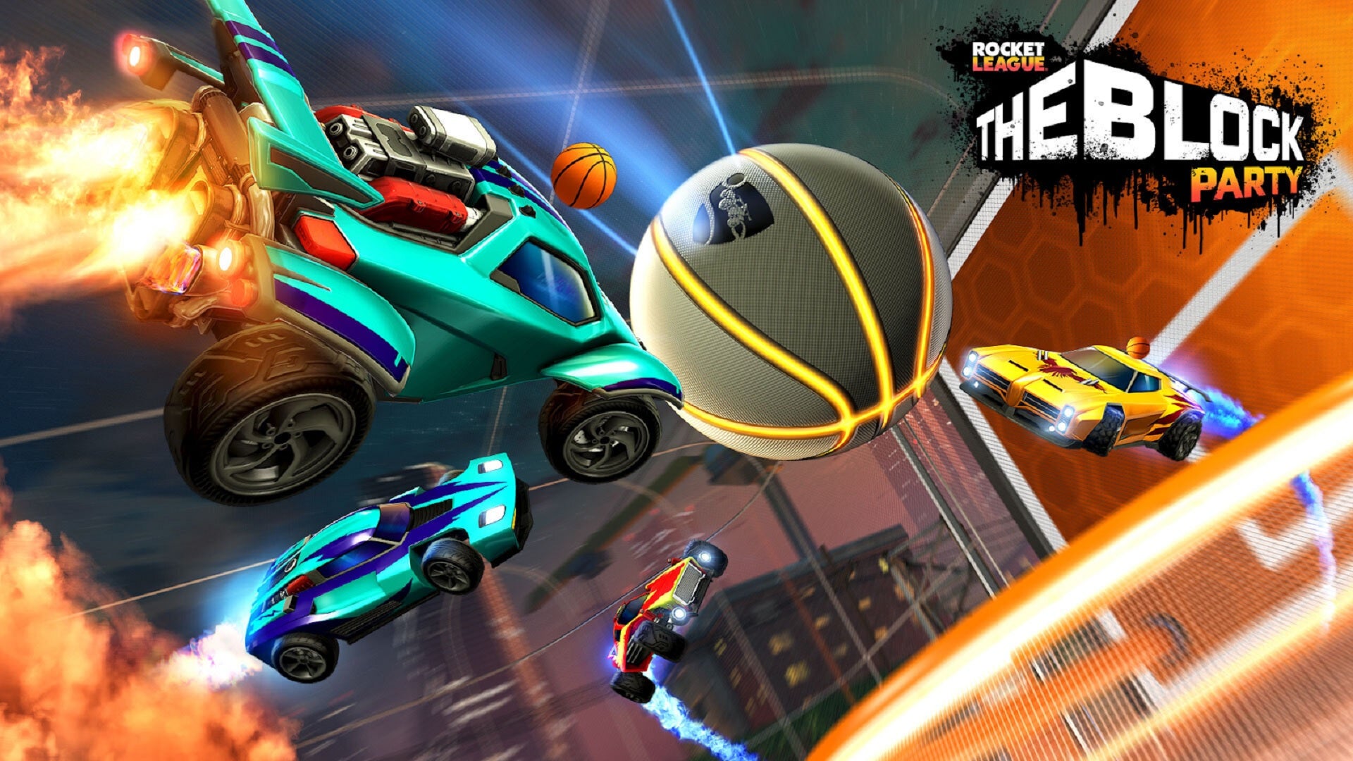 Rocket League key art for the hoops event.