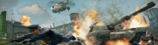Image for New Saints Row: The Third gameplay footage features tanks, jets, giant purple dildo