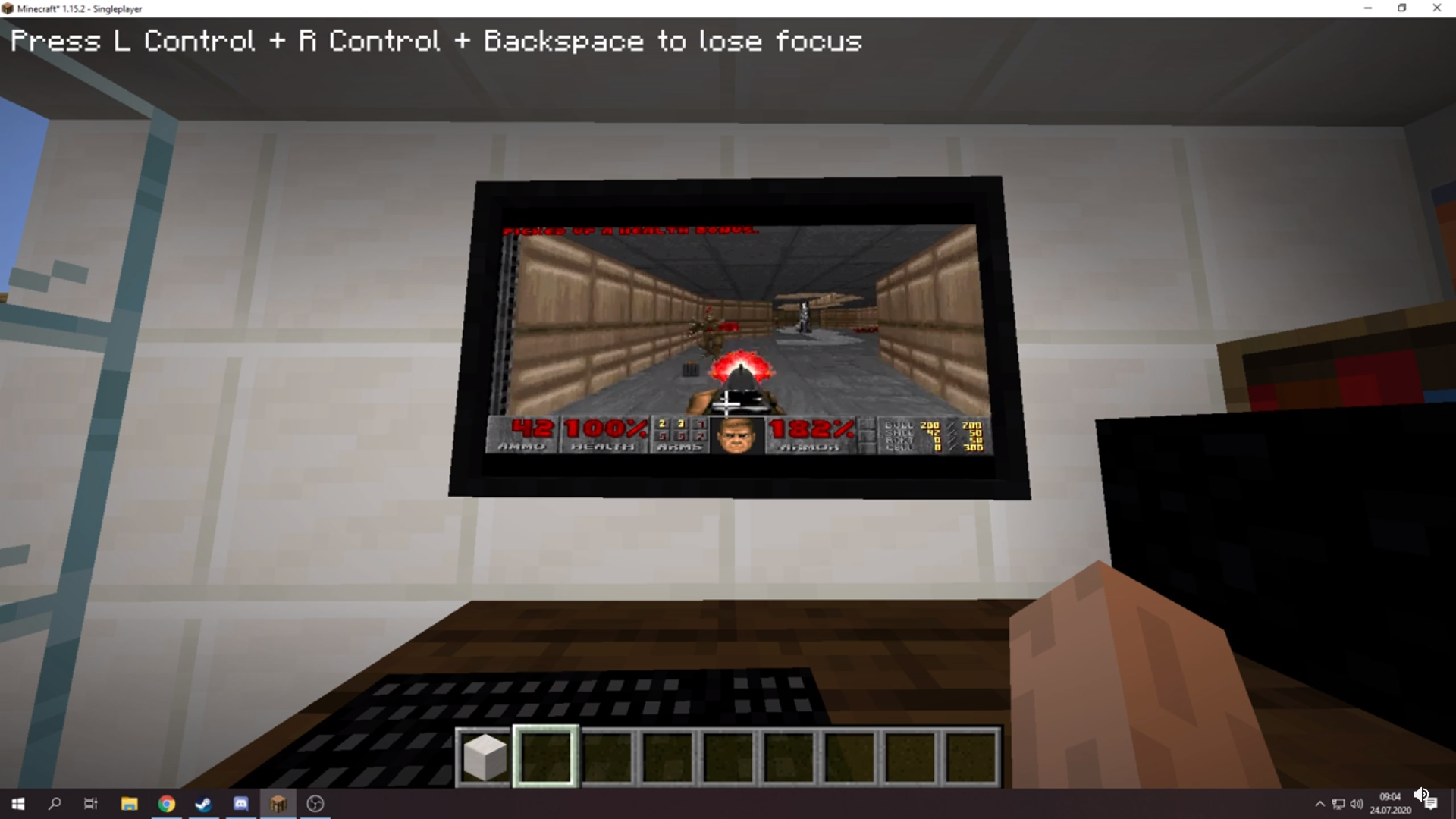 Image for You can play Doom in Minecraft now