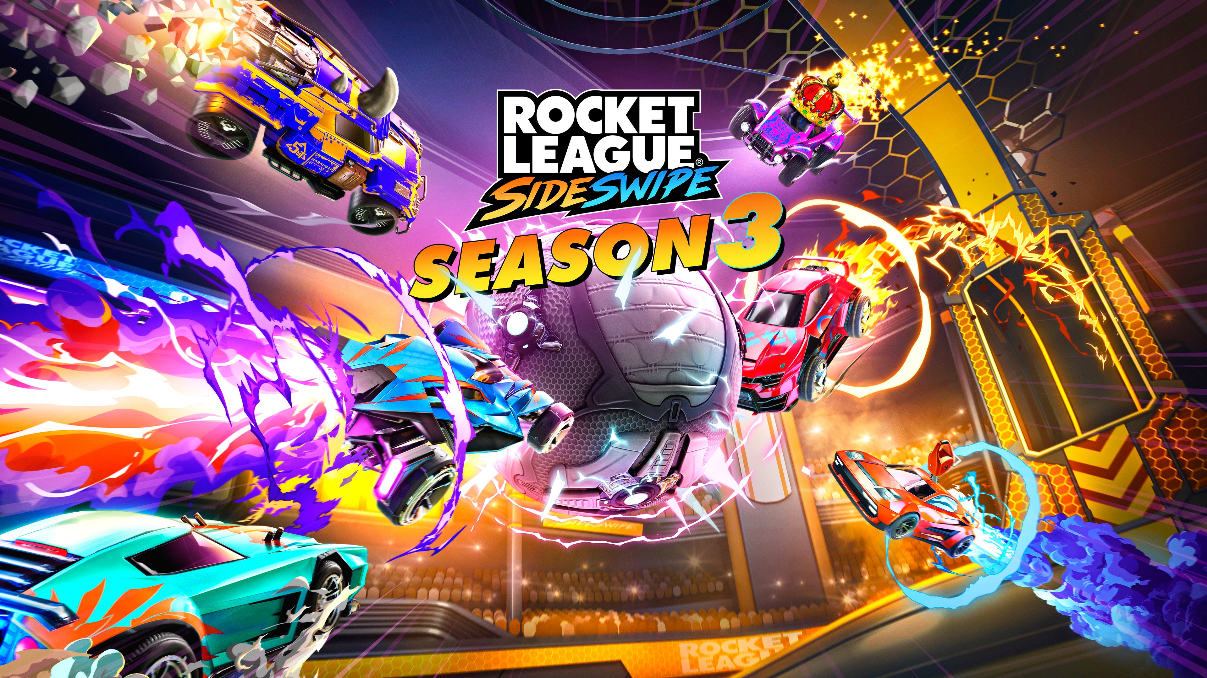 Image for Rocket League Sideswipe Season 3 has gone live, bringing threes and spectator modes