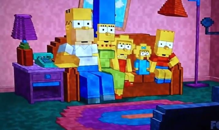 Image for The Simpsons gets Minecraft couch-gag, watch it here