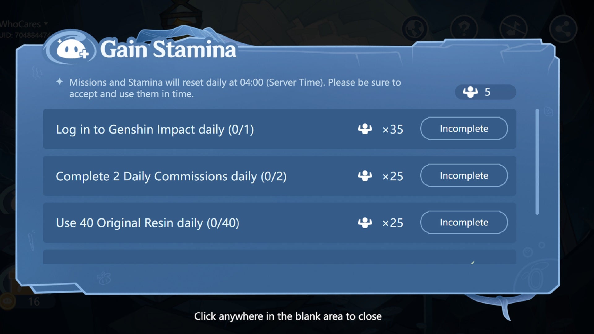 The stamina missions in the Bouncing Blobby Slimes web event.