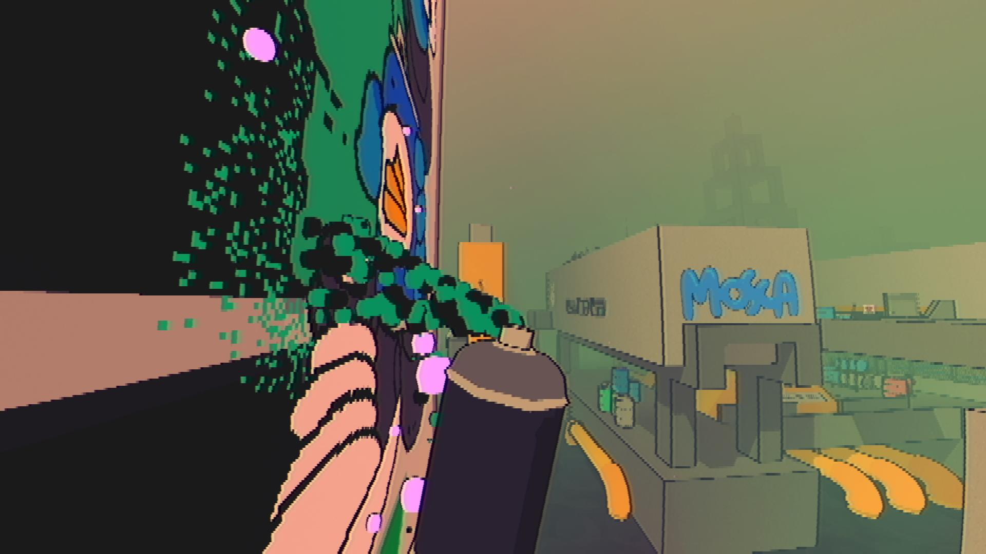 Check out this cat with two assholes in weirdo graffiti game Sludge Life - 68