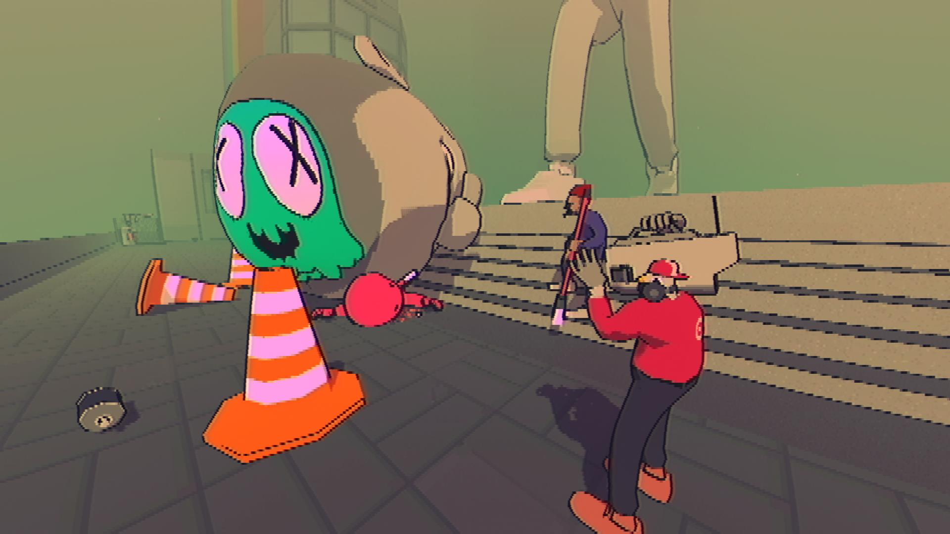 Check out this cat with two assholes in weirdo graffiti game Sludge Life - 59