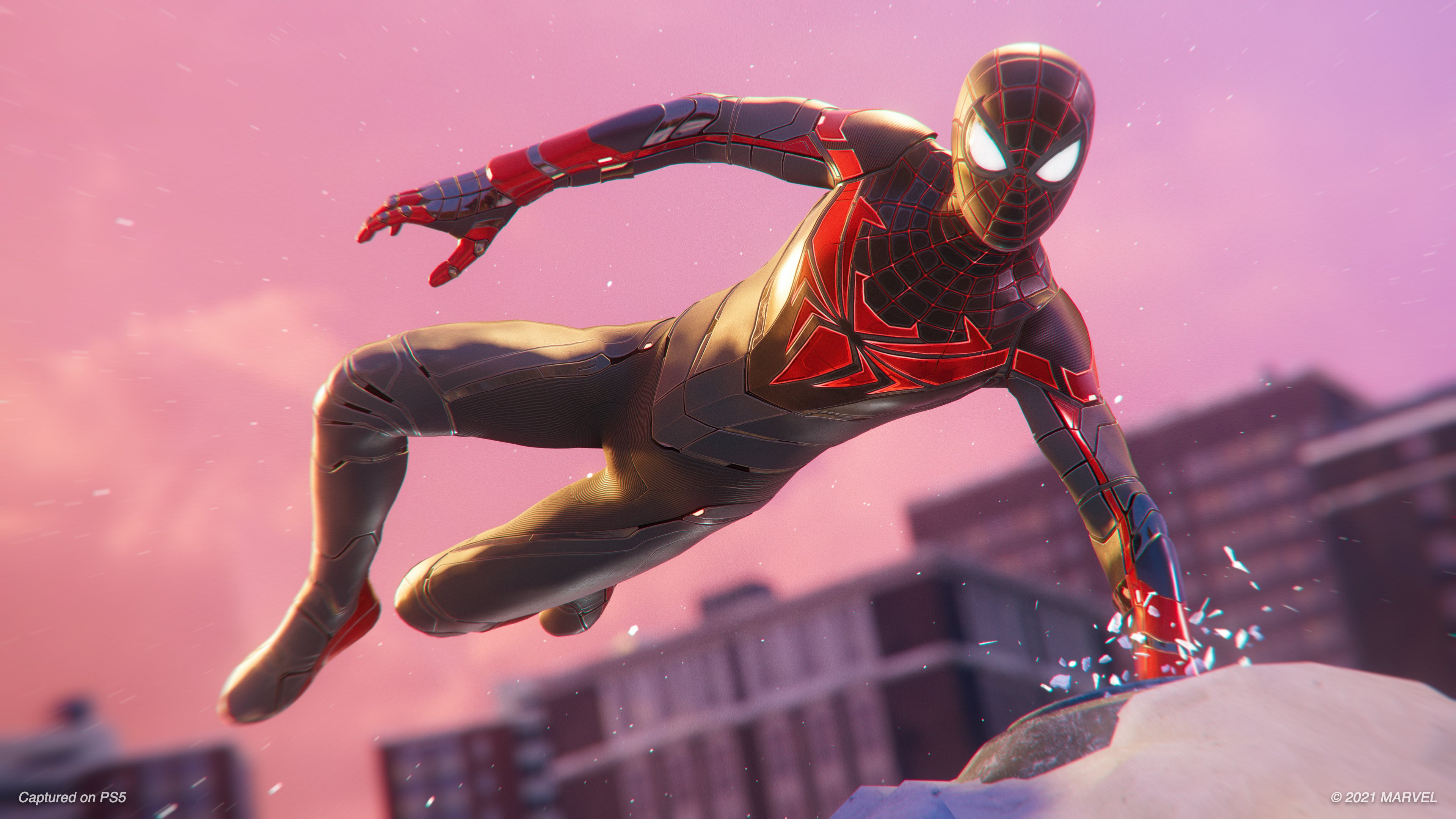 Image for Spider-Man: Miles Morales update adds new suit and realistic muscle deformation